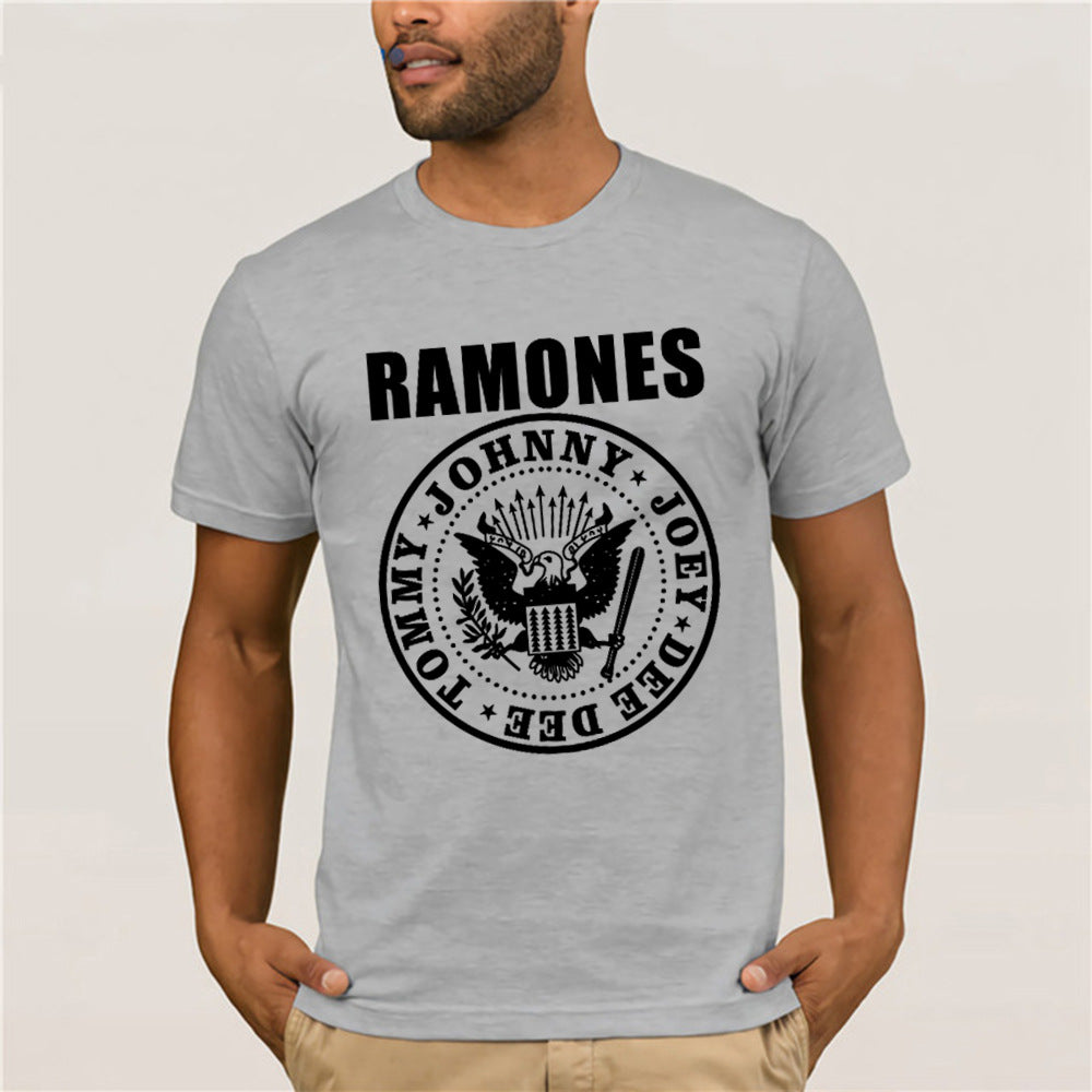 Personalized Letter Ring Eagle Print Casual T-shirt