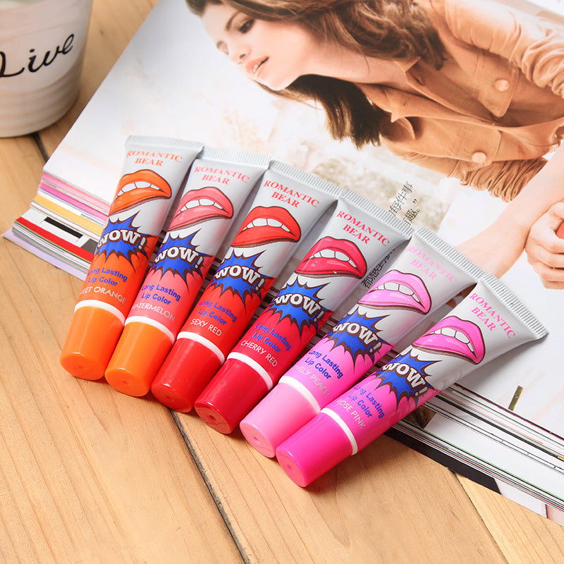 6 Colors Peel Off Liquid Lipstick Waterproof Long Lasting Lip Gloss