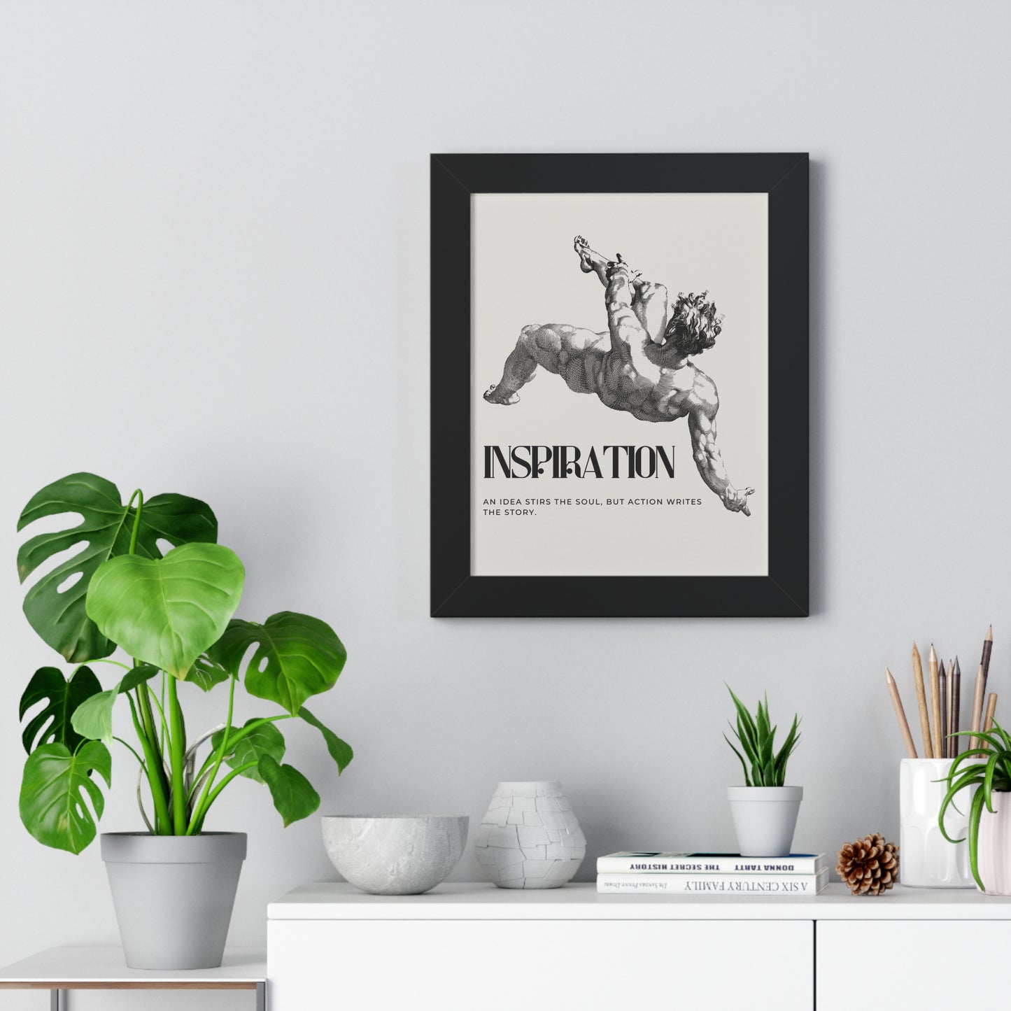 Inspirational Framed Vertical Poster, Modern Wall Art, Motivational Decor, Office Inspiration, Home Gallery Piece