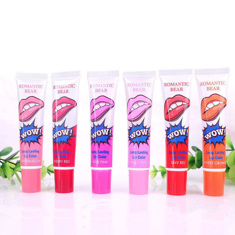 6 Colors Peel Off Liquid Lipstick Waterproof Long Lasting Lip Gloss