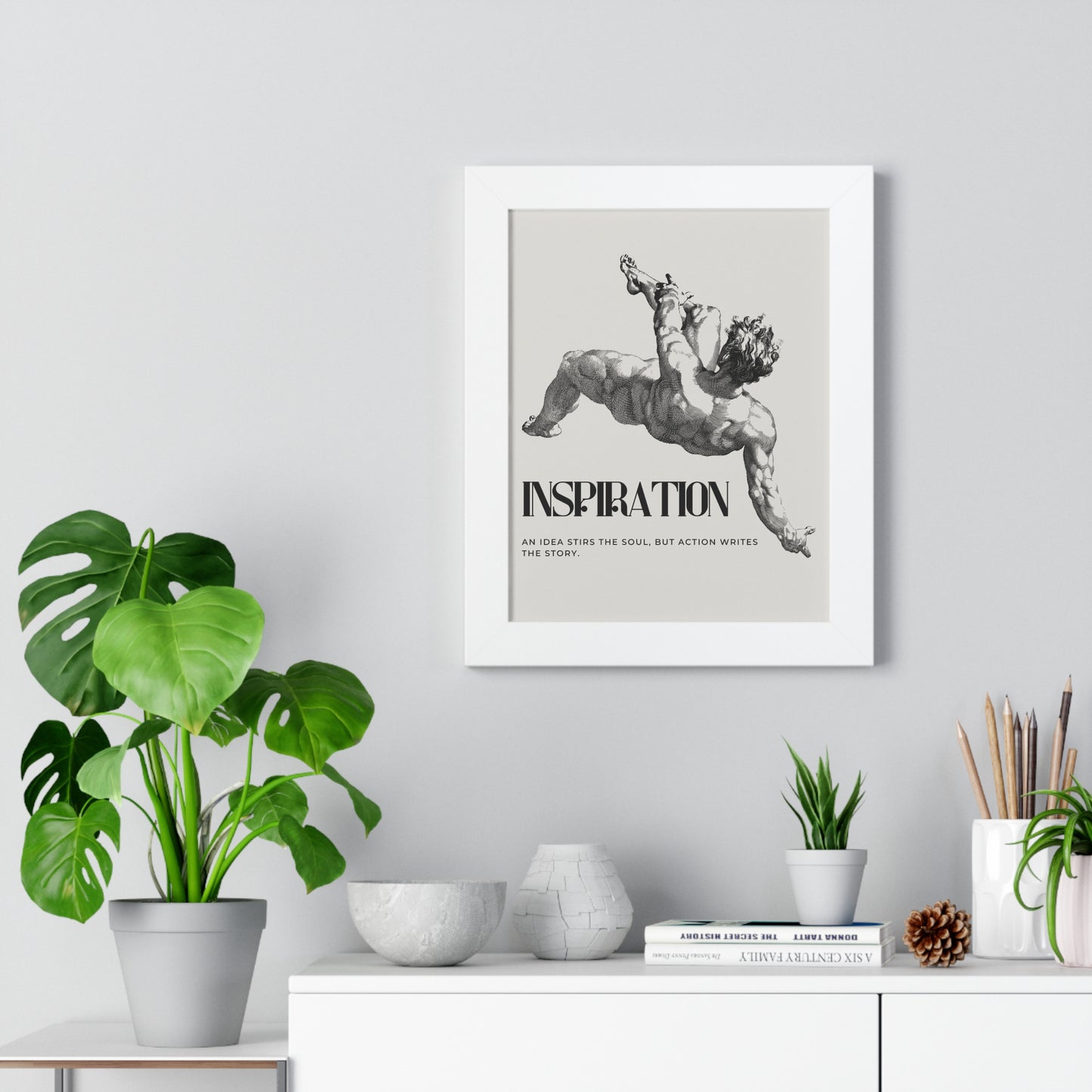 Inspirational Framed Vertical Poster, Modern Wall Art, Motivational Decor, Office Inspiration, Home Gallery Piece