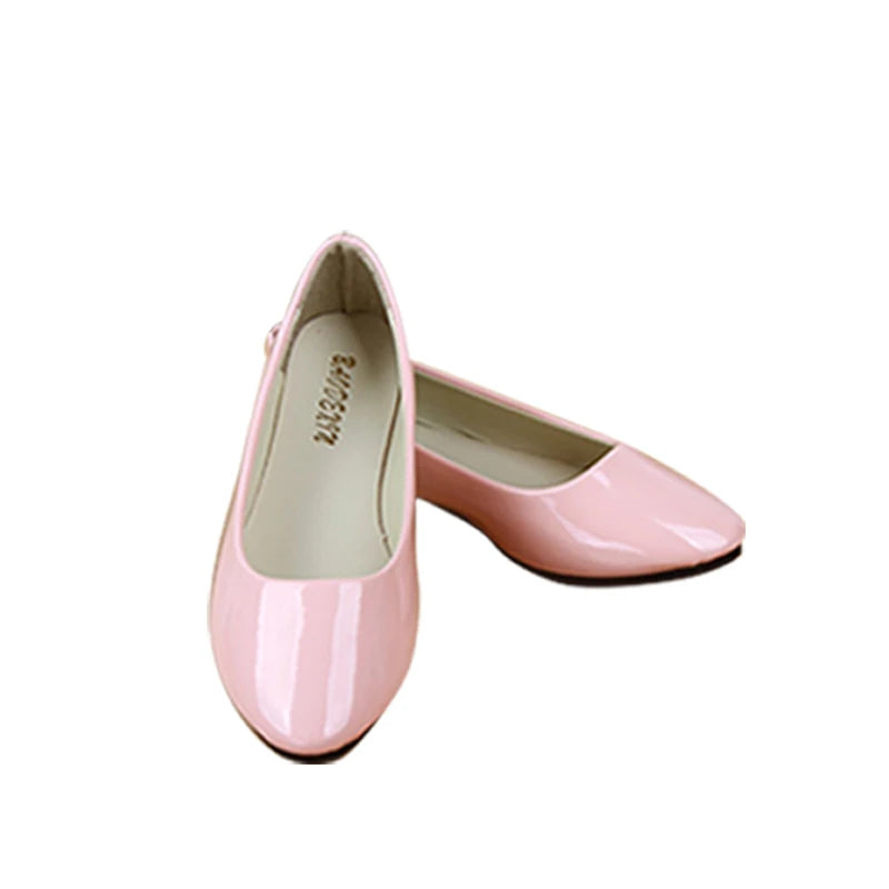 Colorful Black White Pink Red Blue yellow Solid ladies flat shoes women flats woman