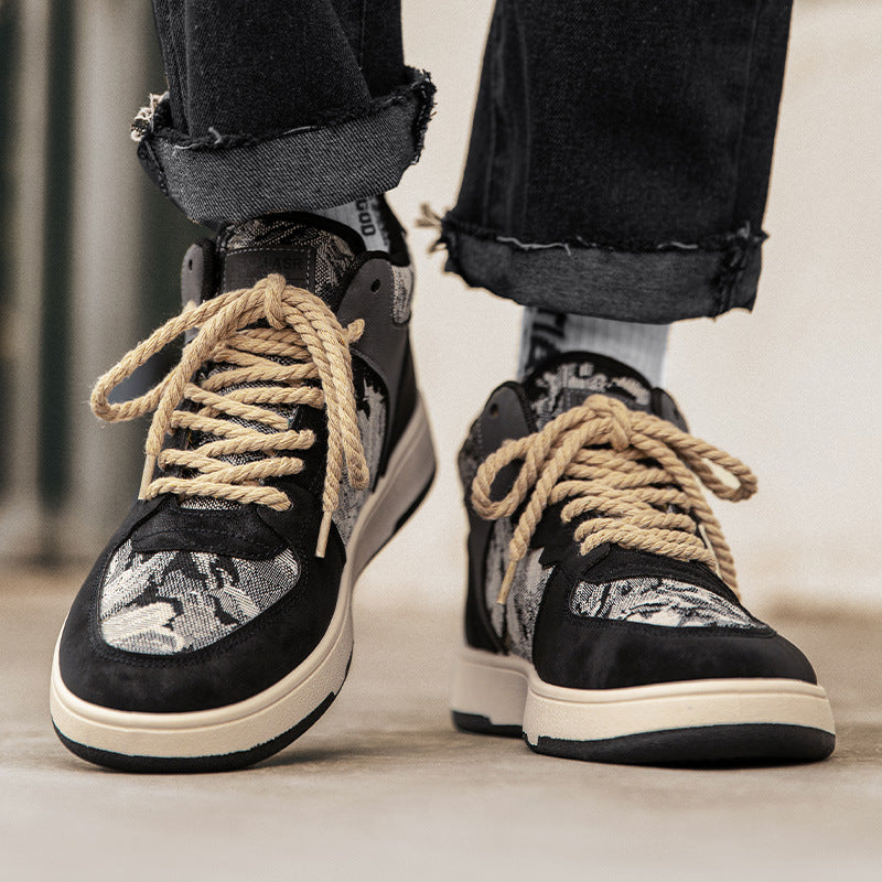 Autumn New Mid Top Plank Versatile Fashion Sports Casual Shoes