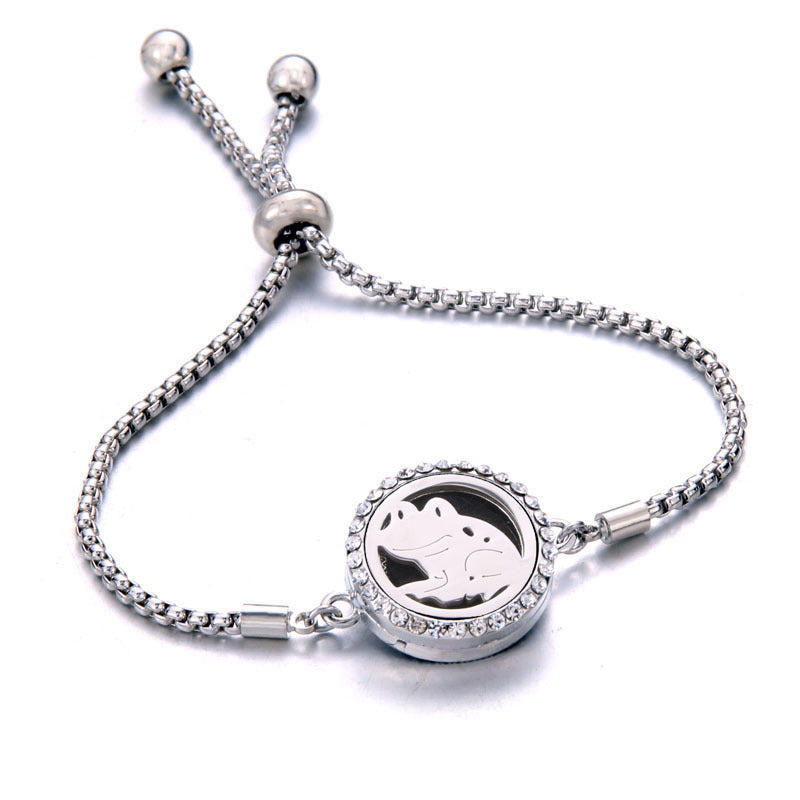 Titanium Steel Aromatherapy Essential Oil Bracelet