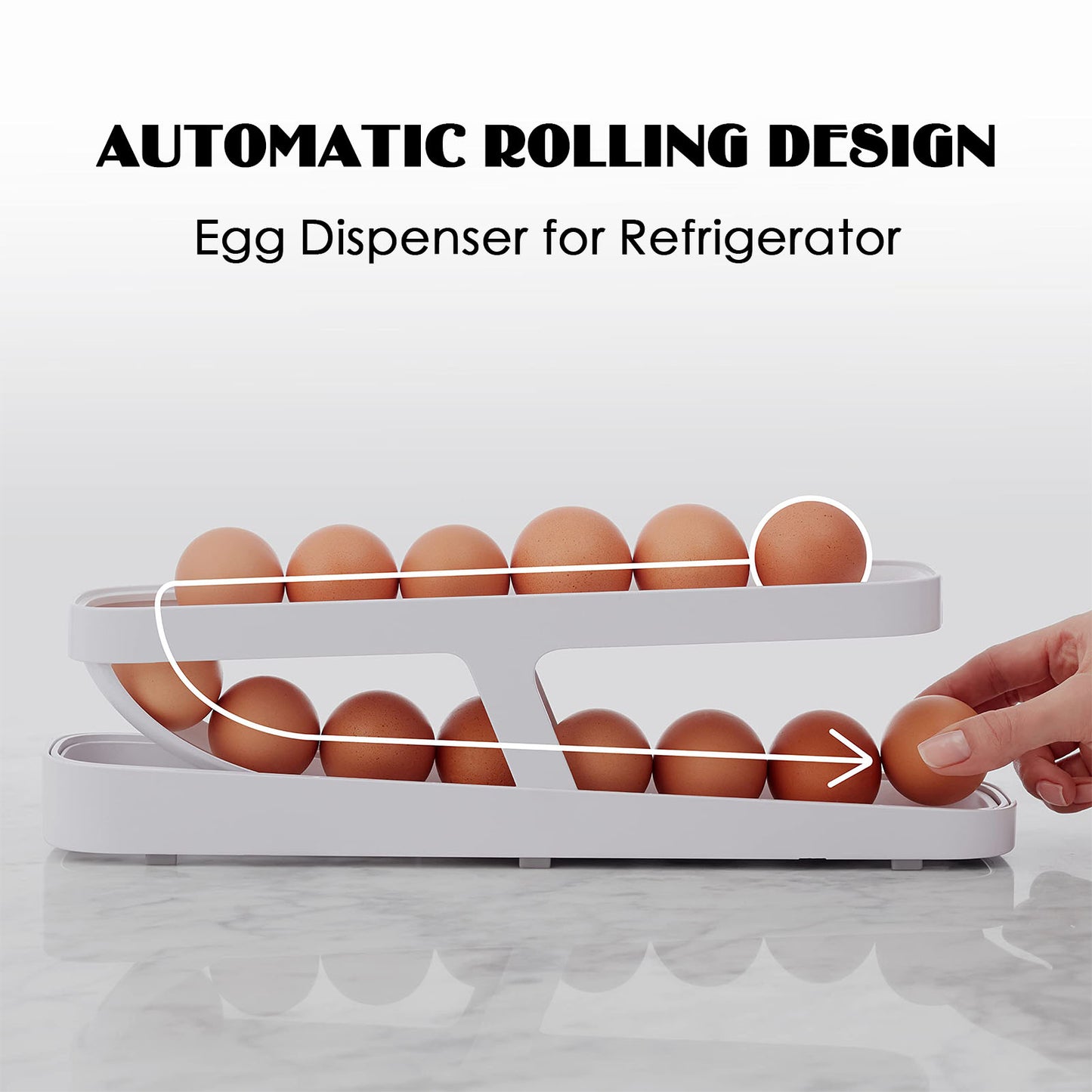 Scrolling Egg Rack Holder Storage Box Egg Basket Container