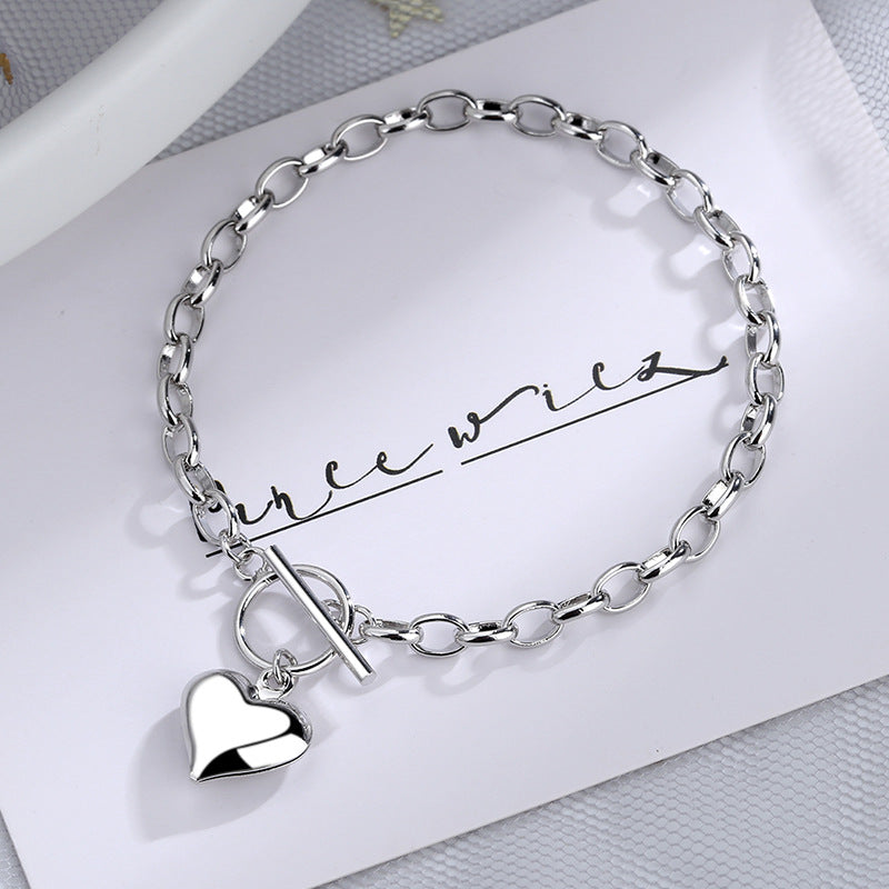 Peach Heart Personality Fashion Heart Bracelet