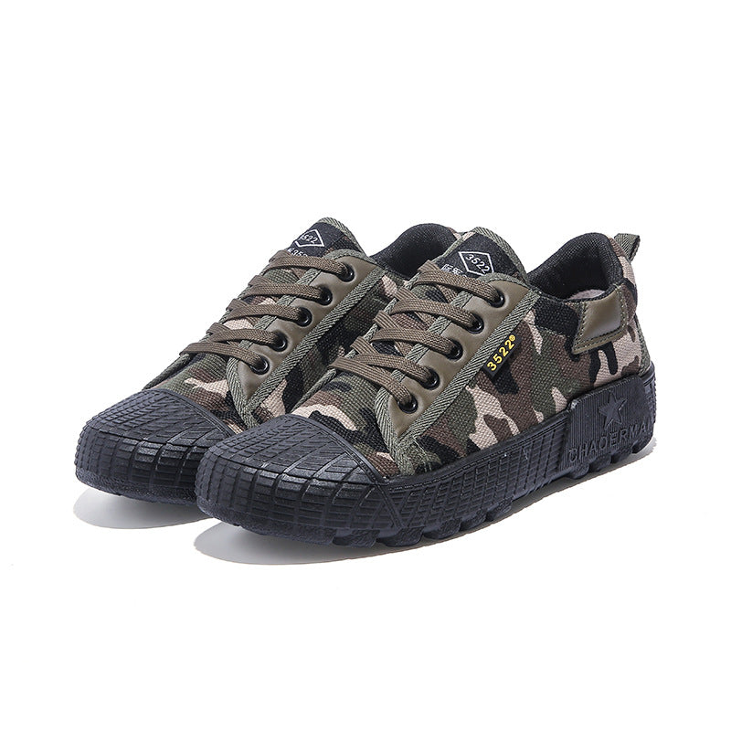 Men's Construction Site Labor Shoes, Wear-resistant And Breathable Canvas