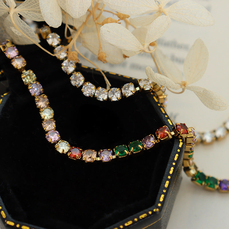 Popular Light Luxury Non-fading Rhinestone Zircon Bracelet