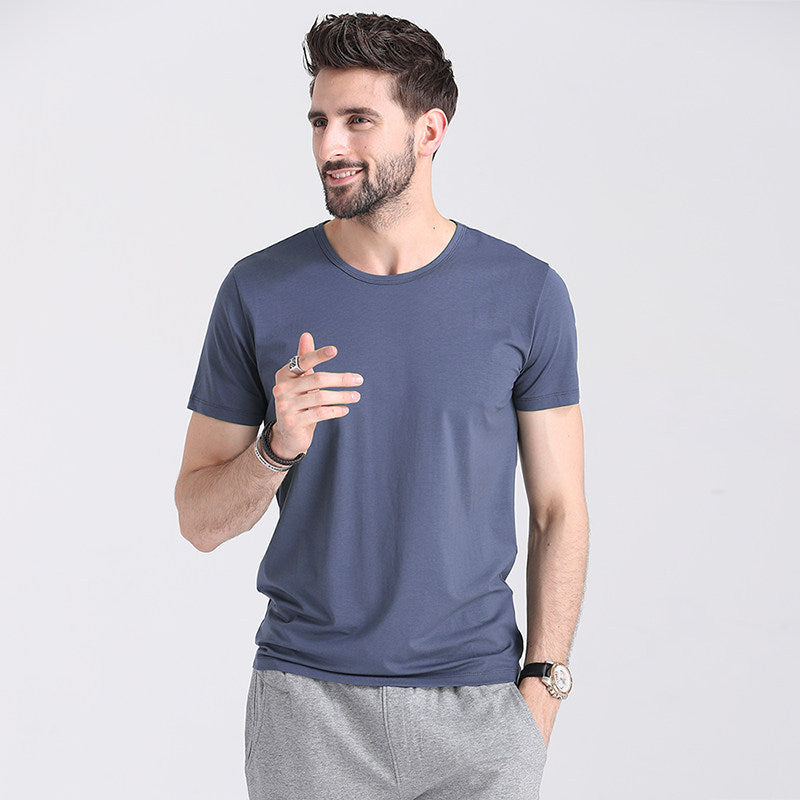 Modal Short Sleeve Men's T-Shirt Summer Slim and Quick-Drying