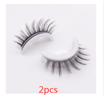 Reusable 3D Mink Lashes Natural False Eyelashes Self Adhesive Fake Glue Free Makeup Eyelash Extension Silk