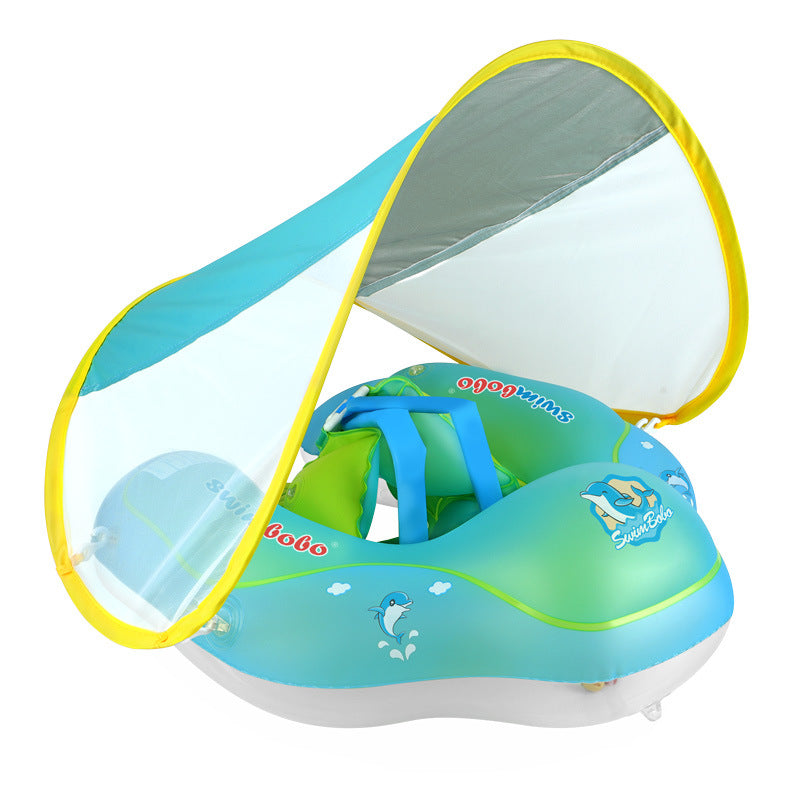 Swimming Float With Canopy Inflatable Infant Floating Ring Kids