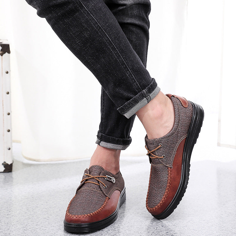 Cloth Shoes Middle-aged And Elderly Men's Shoes Lightweight Comfortable Low-top Casual Soft Bottom