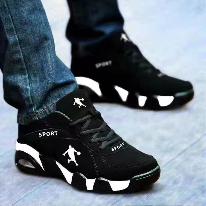 Winter Cotton-padded Leather Shoes Male Warm With Velvet Men's High-top Leather Shoes