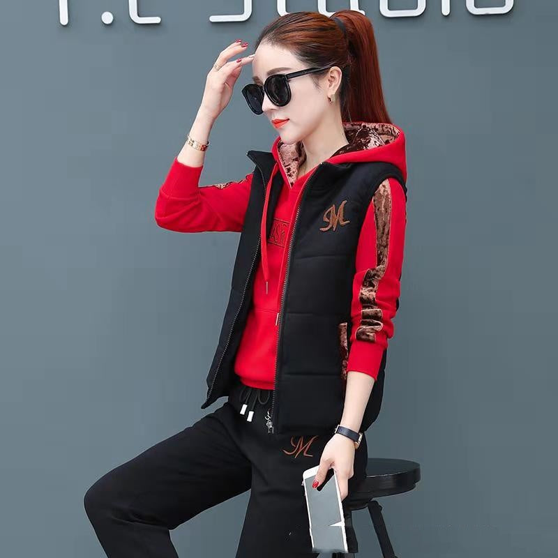 Fleece Lined Thickened Sportswear Suit Casual