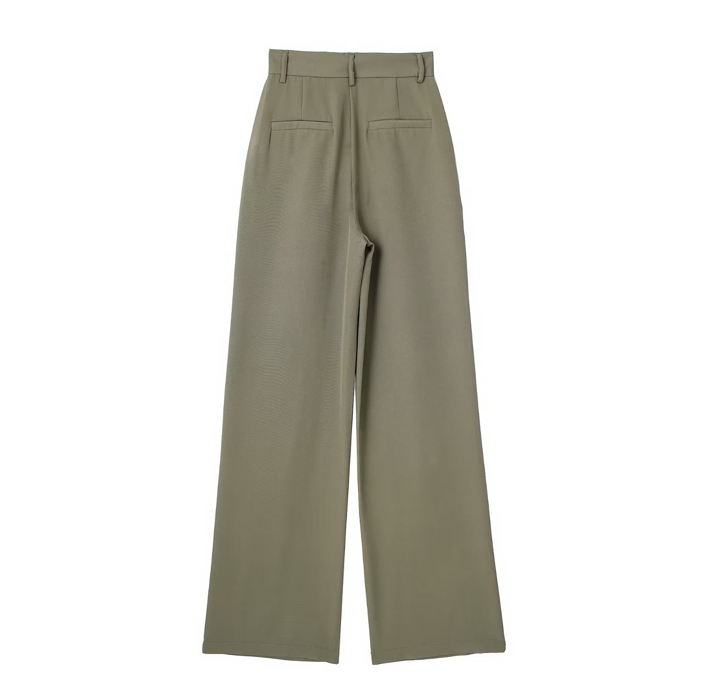 Women's French-style Pleated High-waist Wide-leg Trousers