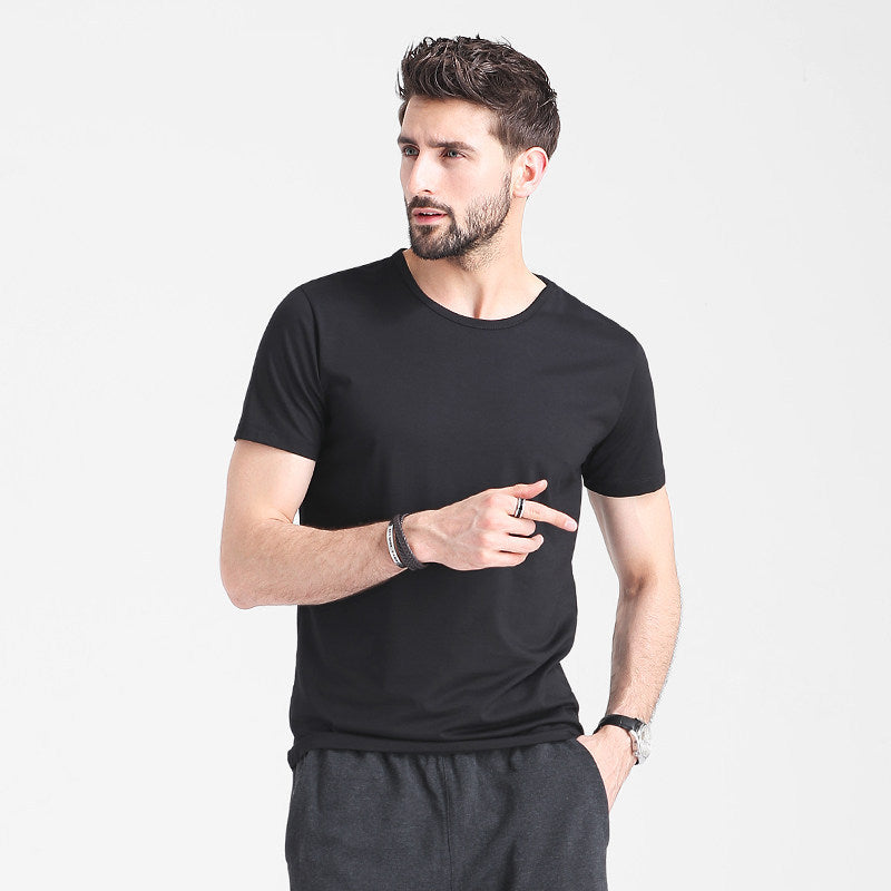 Modal Short Sleeve Men's T-Shirt Summer Slim and Quick-Drying