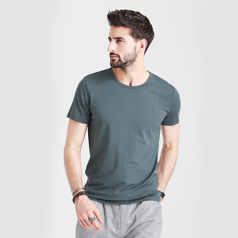 Modal Short Sleeve Men's T-Shirt Summer Slim and Quick-Drying