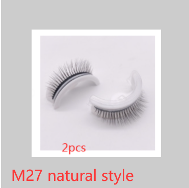 Reusable 3D Mink Lashes Natural False Eyelashes Self Adhesive Fake Glue Free Makeup Eyelash Extension Silk