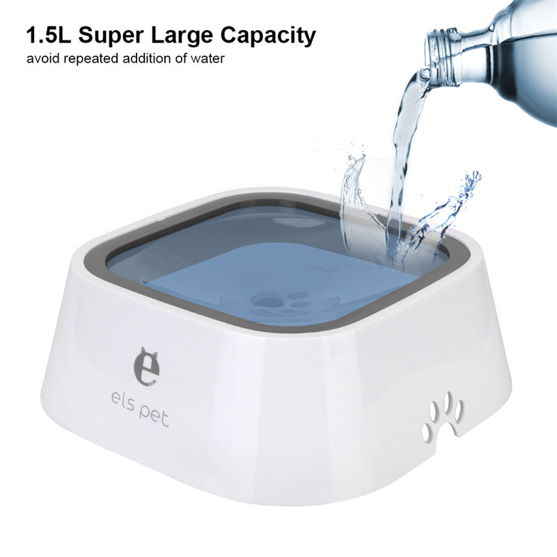 Cat Dog Water Bowl Carried Floating Bowl Anti-Overflow Slow