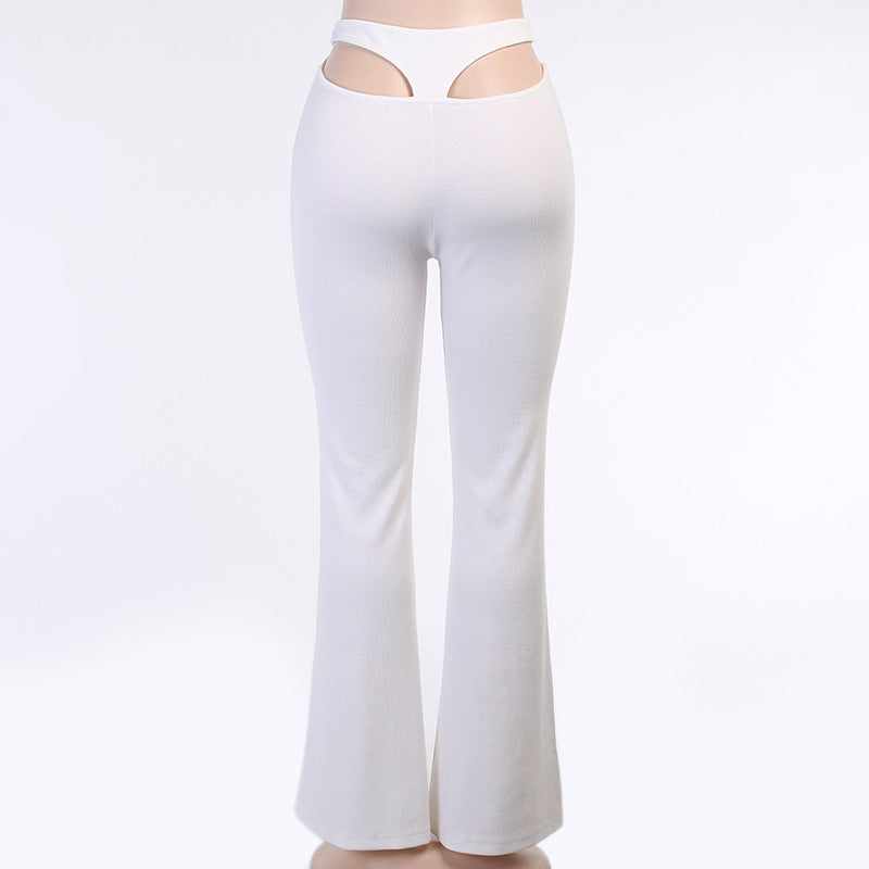 Women's T-Line Cutout Wide Leg Stretch Slim Pants