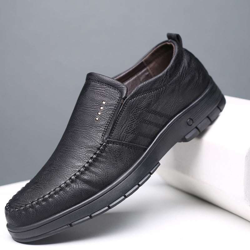 New Men's Leather Shoes, Men's Casual Shoes, Leather Upper And Soft Sole