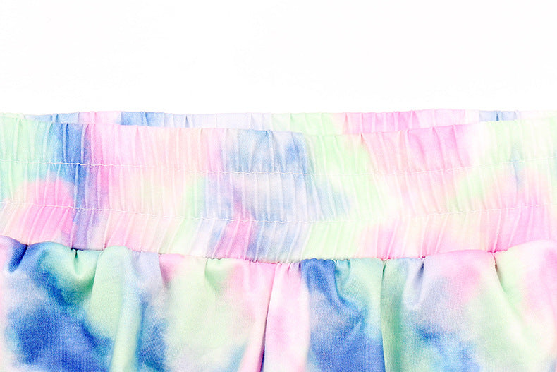 Women's Split Printed Tie-dye Casual Pants