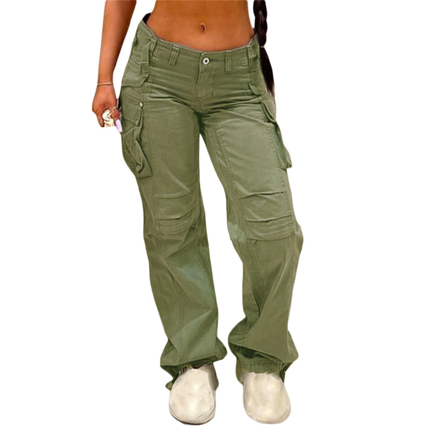 Loose Slim Straight Multi-pocket Cargo Pants