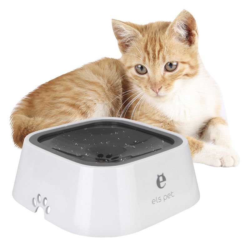 Cat Dog Water Bowl Carried Floating Bowl Anti-Overflow Slow