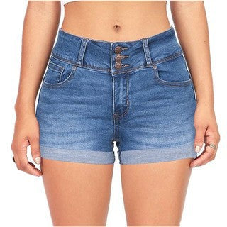 Waist-tight Denim Elastic Color Cloth Shorts Hot Pants Women