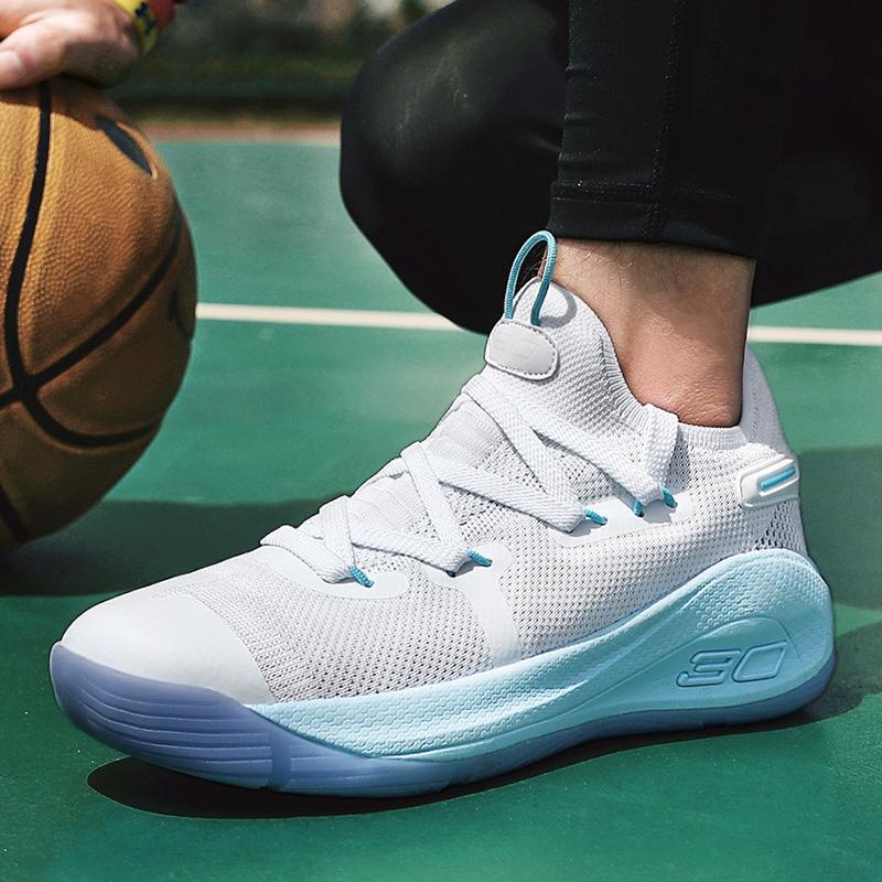 Low Top Basketball Shoes Men And Women Lightweight Shock Absorption Soft Bottom