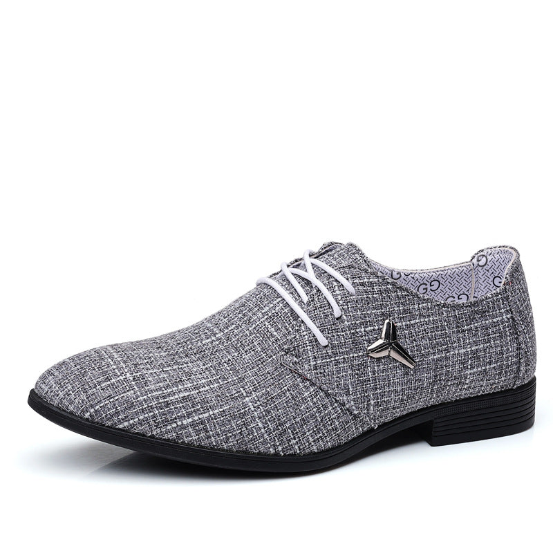 Men's Plus Size Cloth Breathable Pointed Linen Canvas Shoes