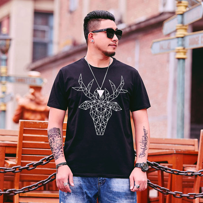 Summer New Plus Size Plus Size Short-Sleeved T-Shirt Men