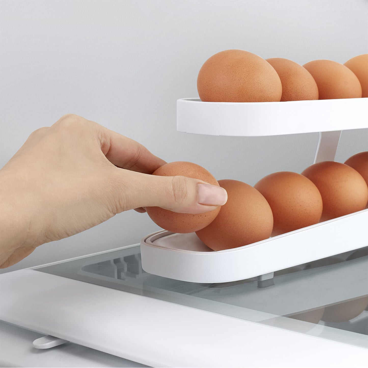 Scrolling Egg Rack Holder Storage Box Egg Basket Container