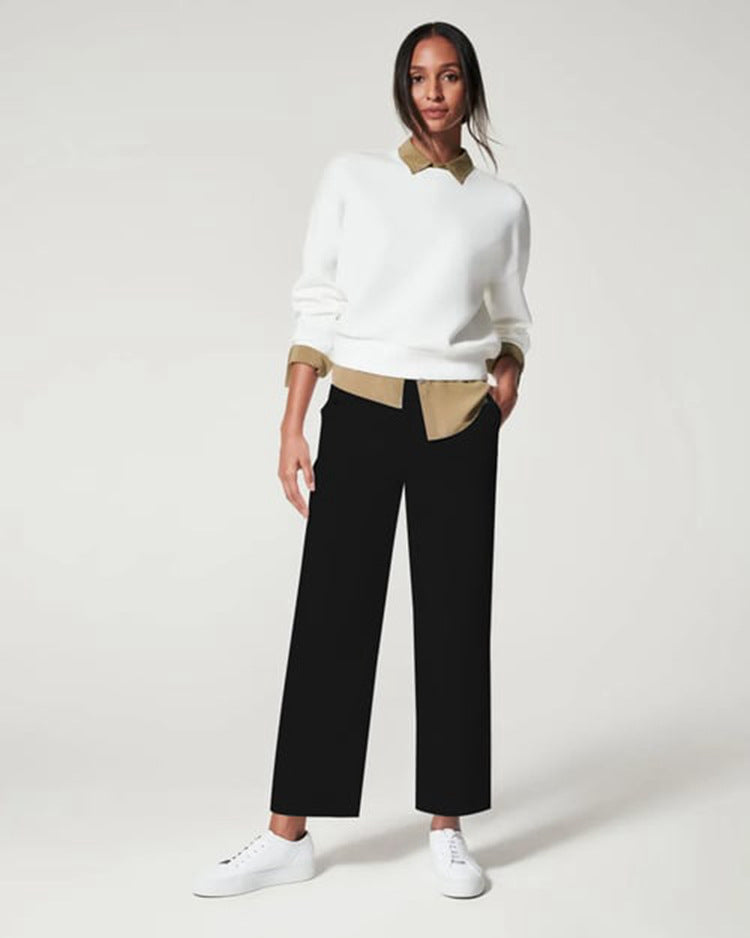 High Waist Pants Women's Casual Loose Straight Trousers Slender Temperament Pants