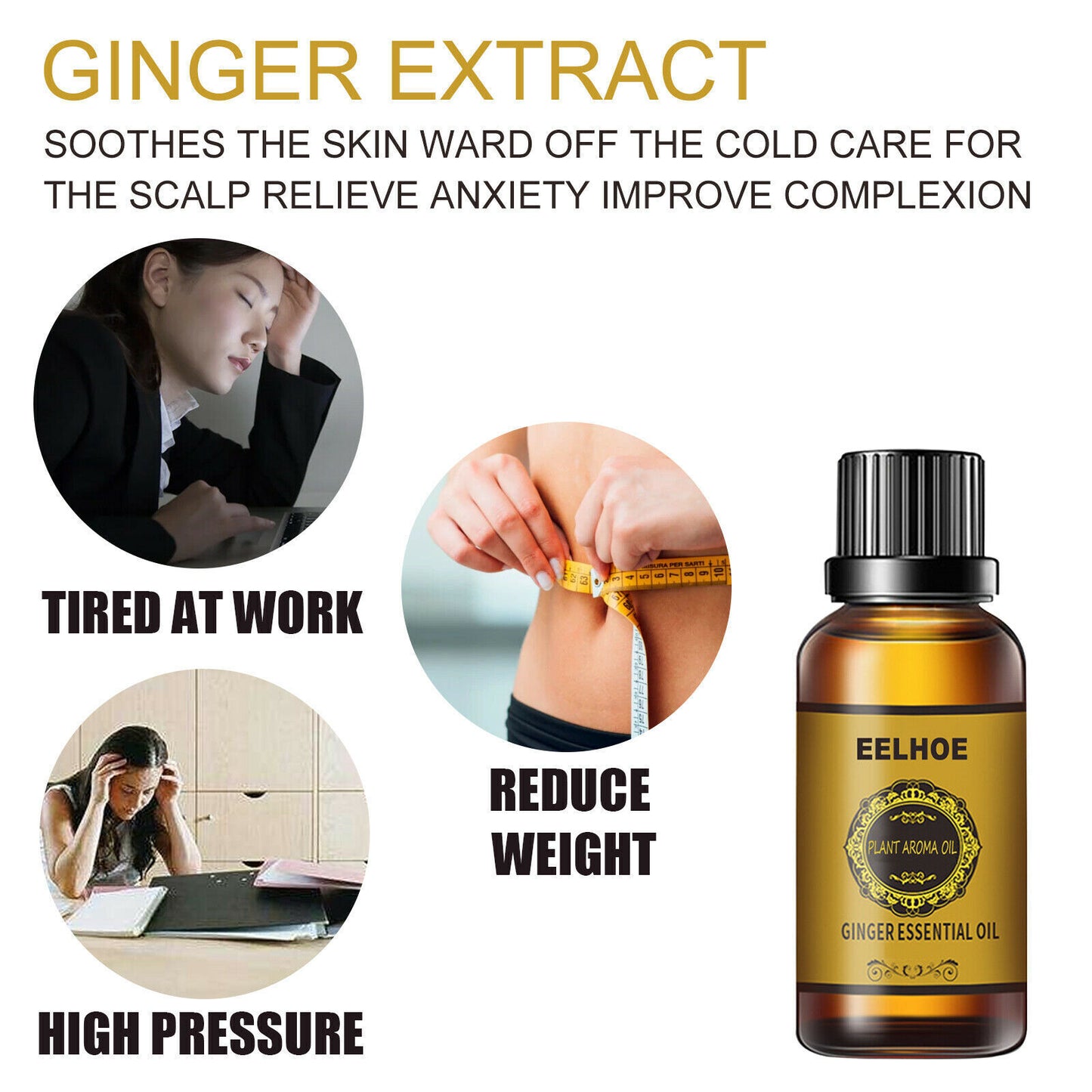 Belly Drainage Ginger Oil Natural Therapy Lymphatic Essentia