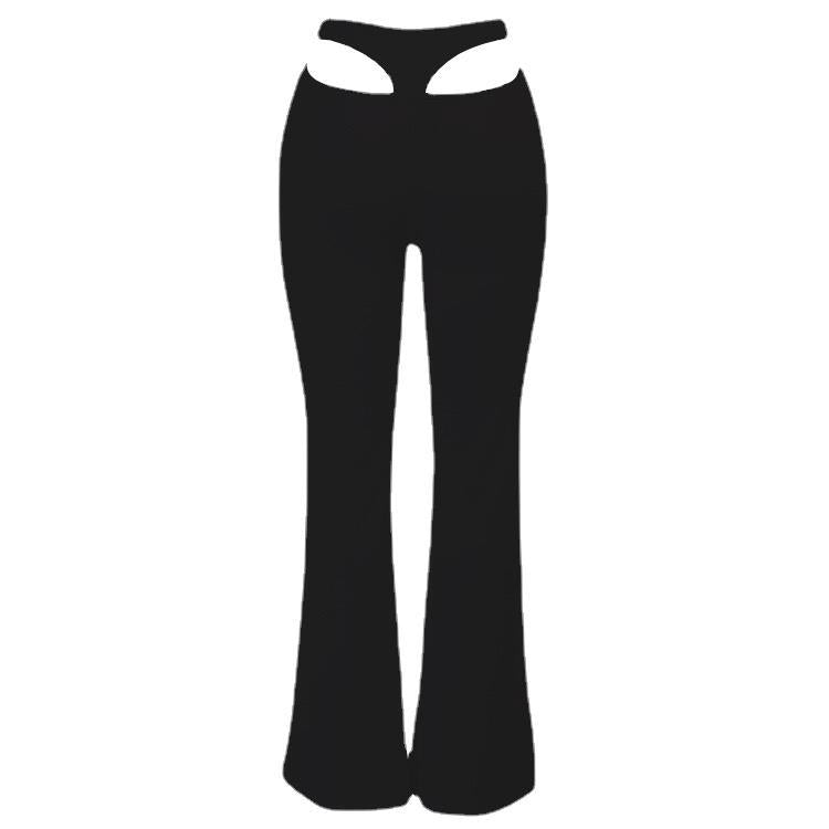 Women's T-Line Cutout Wide Leg Stretch Slim Pants