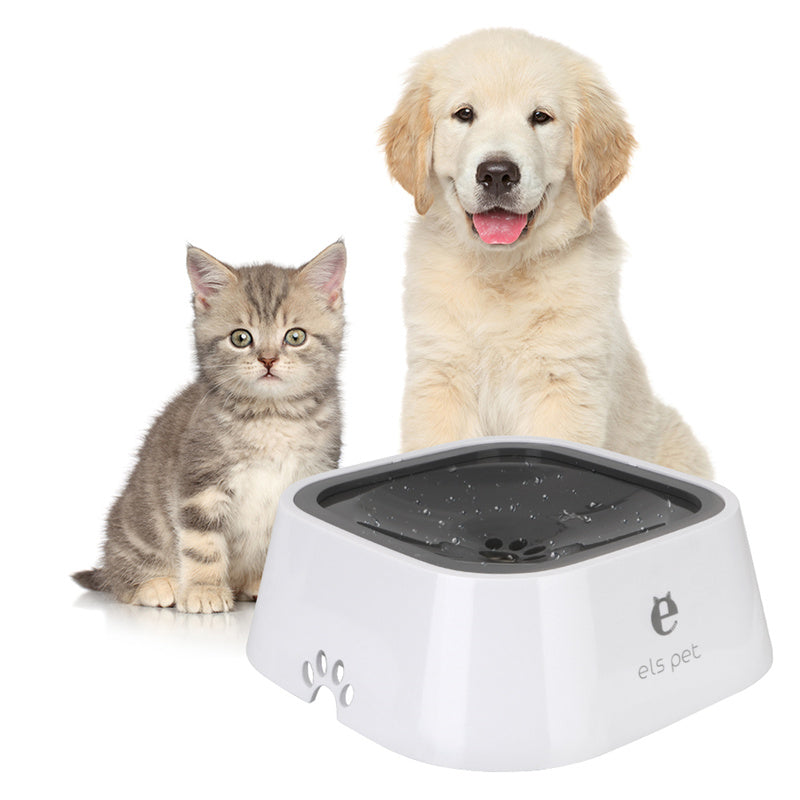 Cat Dog Water Bowl Carried Floating Bowl Anti-Overflow Slow