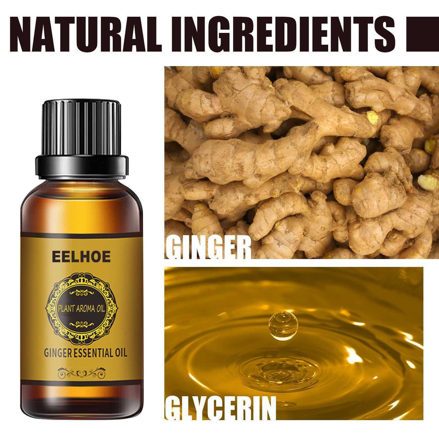 Belly Drainage Ginger Oil Natural Therapy Lymphatic Essentia