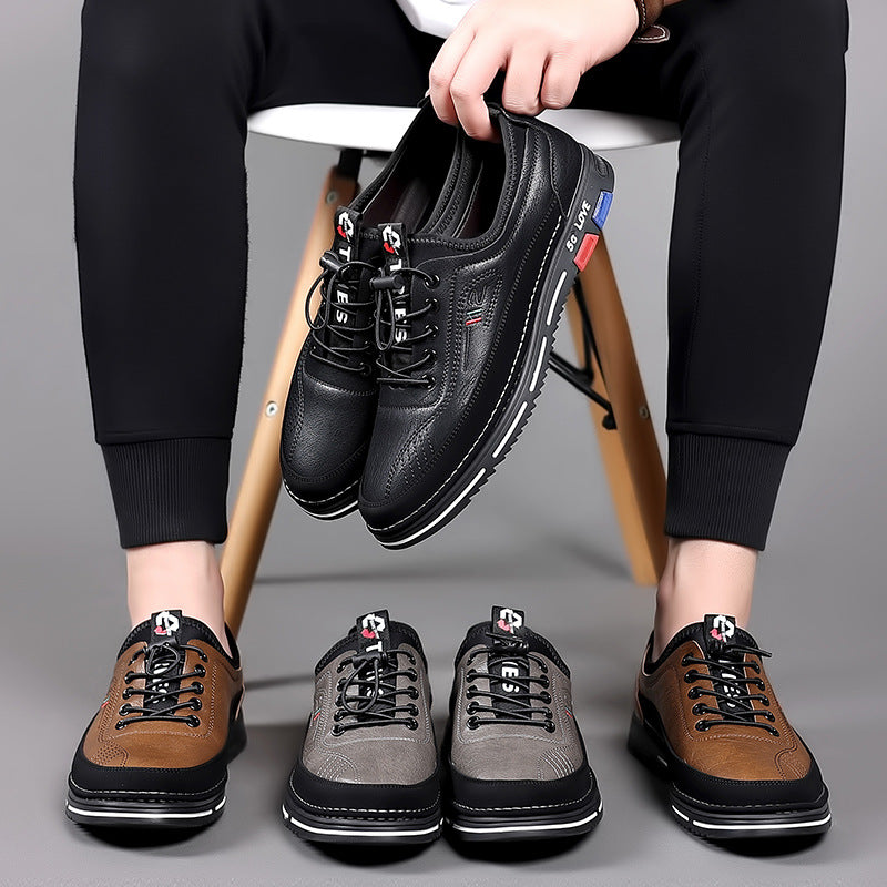 Handmade Casual Men's Shoes Versatile And Fashionable Leather