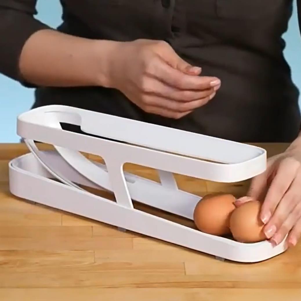 Scrolling Egg Rack Holder Storage Box Egg Basket Container