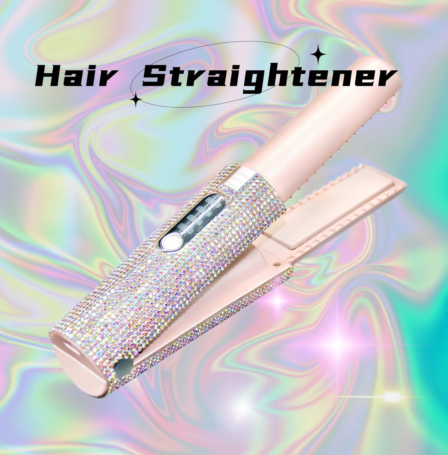 2-In-1 Electric USB Hair Straightening Brush Straightener