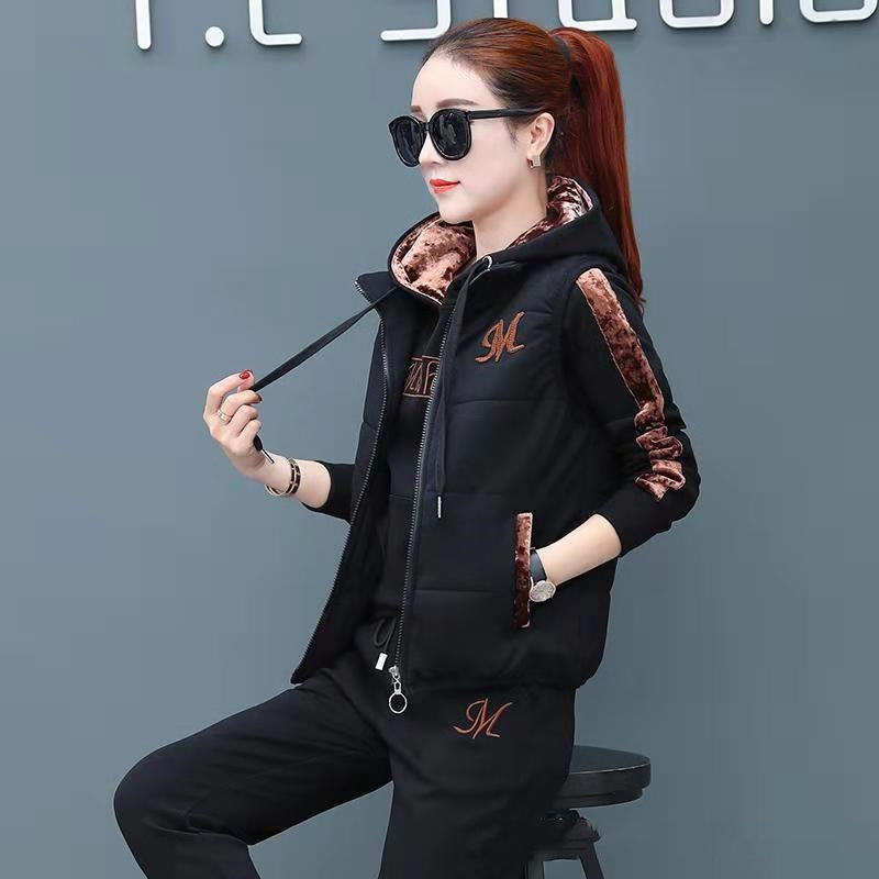 Fleece Lined Thickened Sportswear Suit Casual