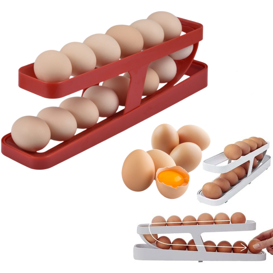 Scrolling Egg Rack Holder Storage Box Egg Basket Container