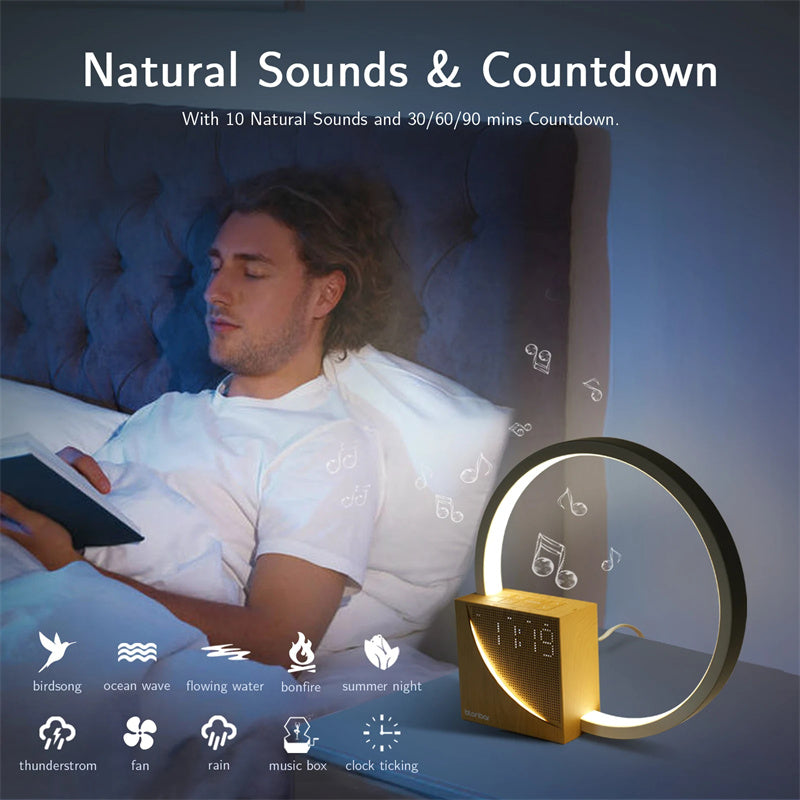 Lamp Touch Table Lamp With Natural Sounds, Desk Lamp With Alarm Clock