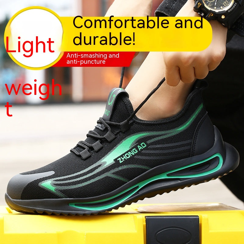 Men's Fashion Anti-smashing And Anti-penetration Flyknit Protective Shoes