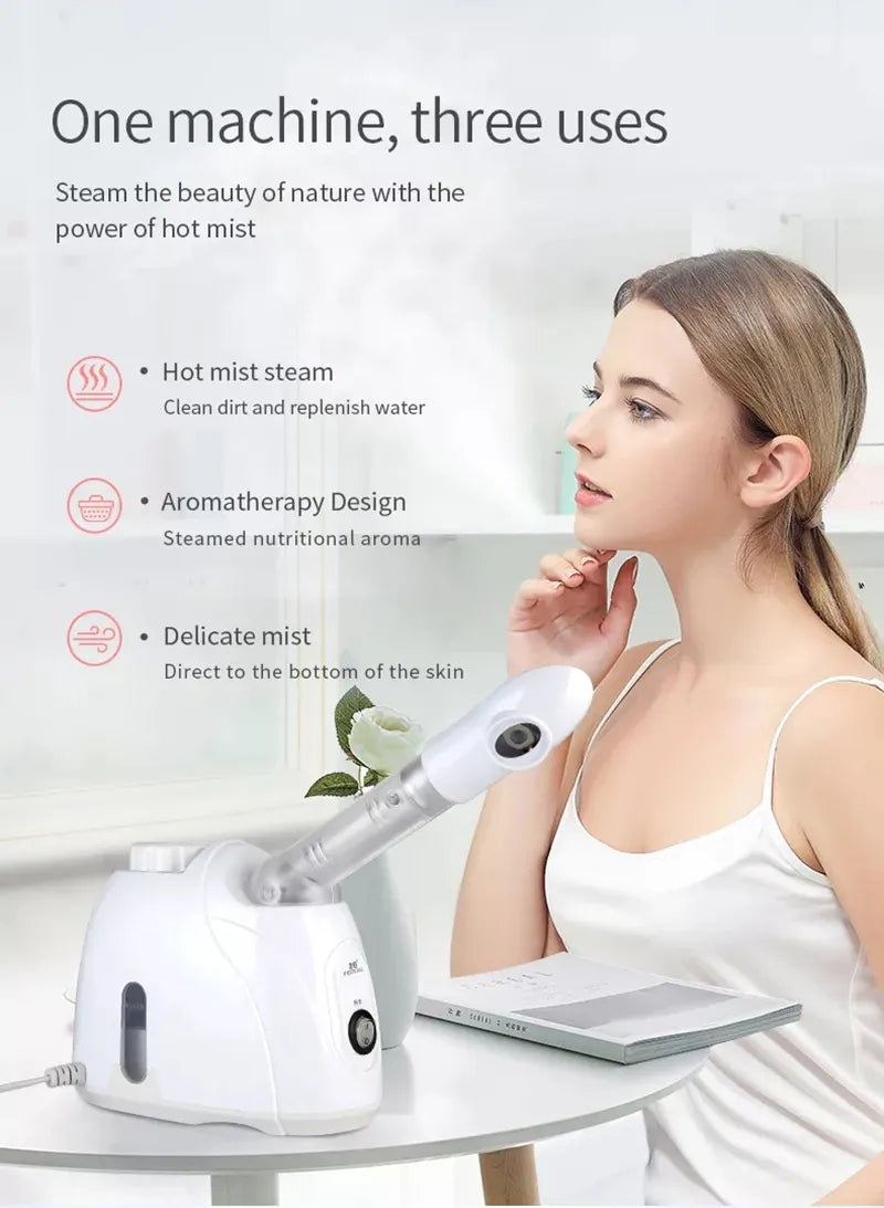 Ozone Facial Steamer Warm Mist Humidifier for Face Deep Cleaning