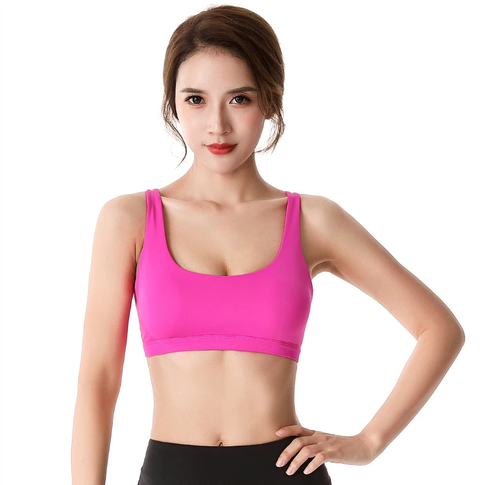 Fitness Sports Bra for Women Push Up Wirefree Padded Crisscross