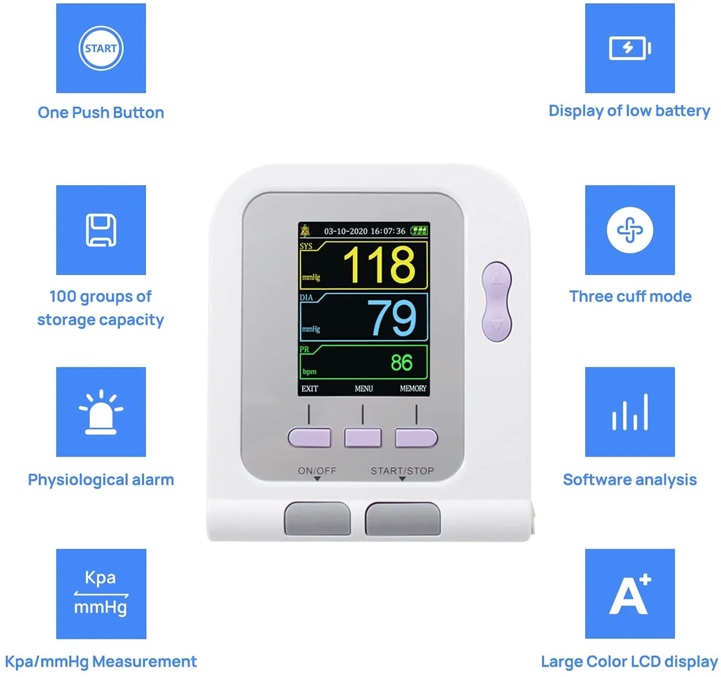 Digital Veterinary Blood Pressure Monitor NIBP Cuff, Dog/Cat/Pets Animal Care