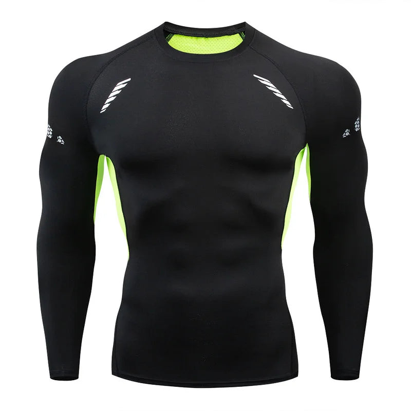 Men's T-shirt Men Running Sport T Shirt Men Compression Fitness Tops Tee