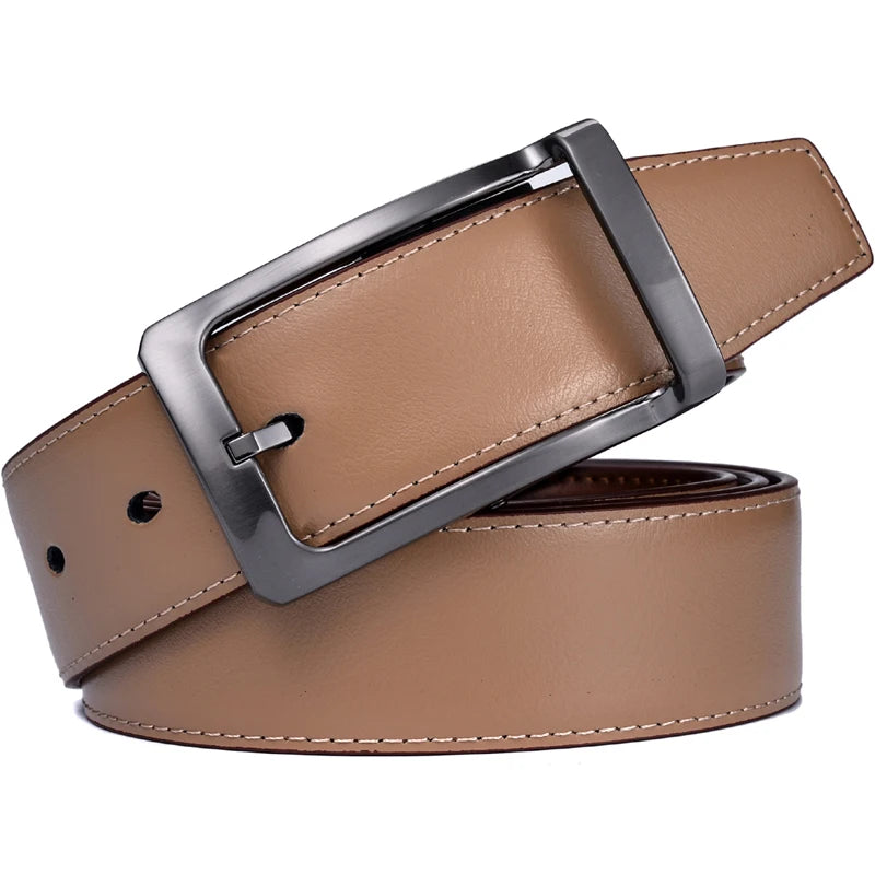 Men's Reversible Classic Dress Belt Leather Rotating Buck